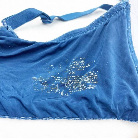 BUY 1 GET 1 FREE Victorias Secret 34D navy blue bra perfect shape space dye - Picture 9 of 10